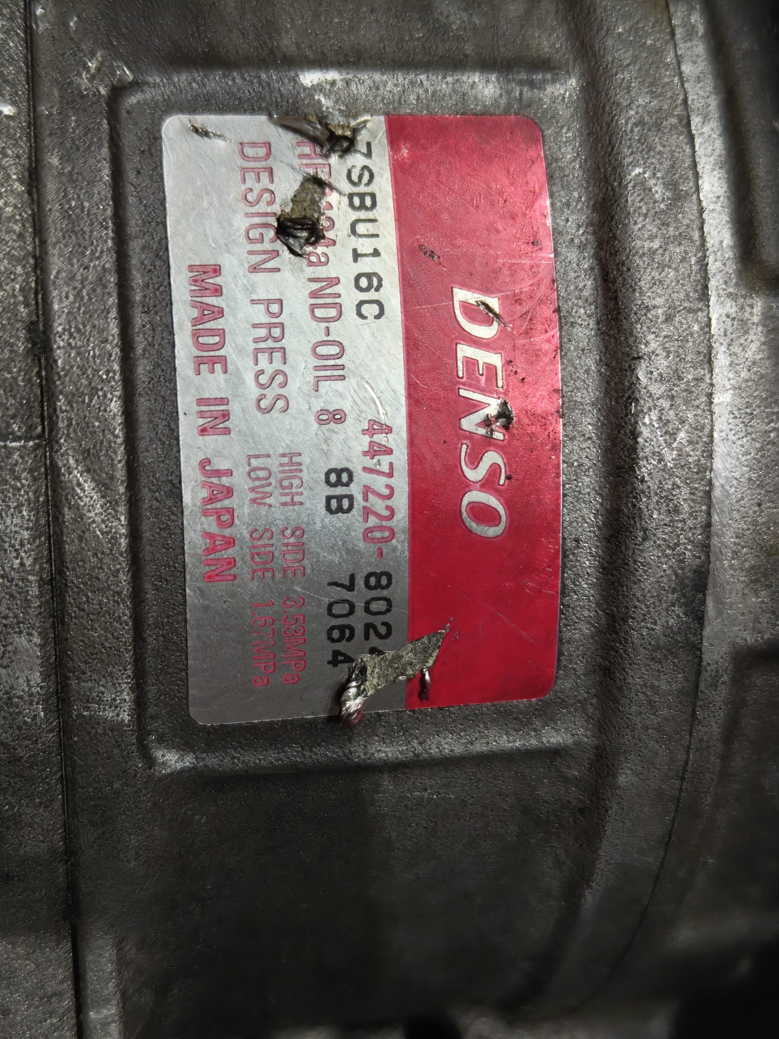 Compresor aire acondicionado 7SBU16C